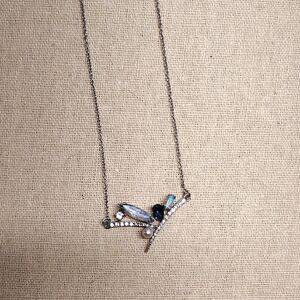 Chloe + Isabel Silver Necklace with Blue and White Accents